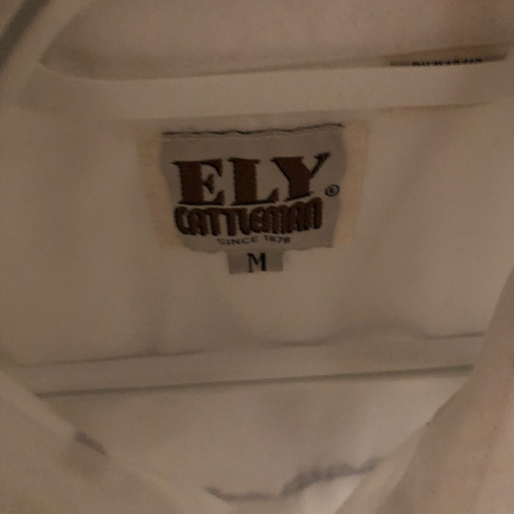 Ely Cattlemen traditional white western shirt